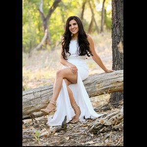 Mermaid, high slit dress